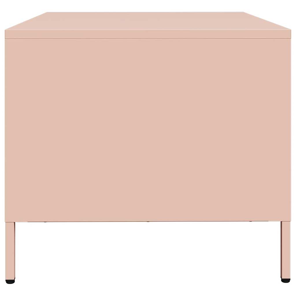 vidaXL Szafka RTV, różowa, 101,5x50x43,5 cm, stal walcowana na zimno