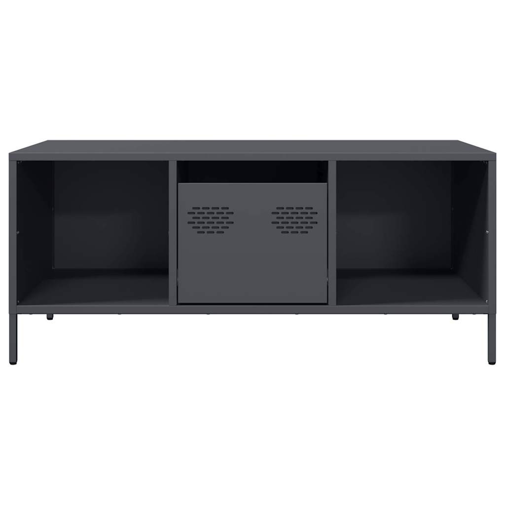 vidaXL Stolik kawowy, antracyt, 101,5x50x43,5 cm, stal