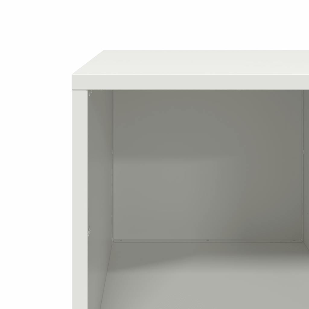 vidaXL Stolik kawowy, biały, 101,5x50x43,5 cm, stal walcowana na zimno