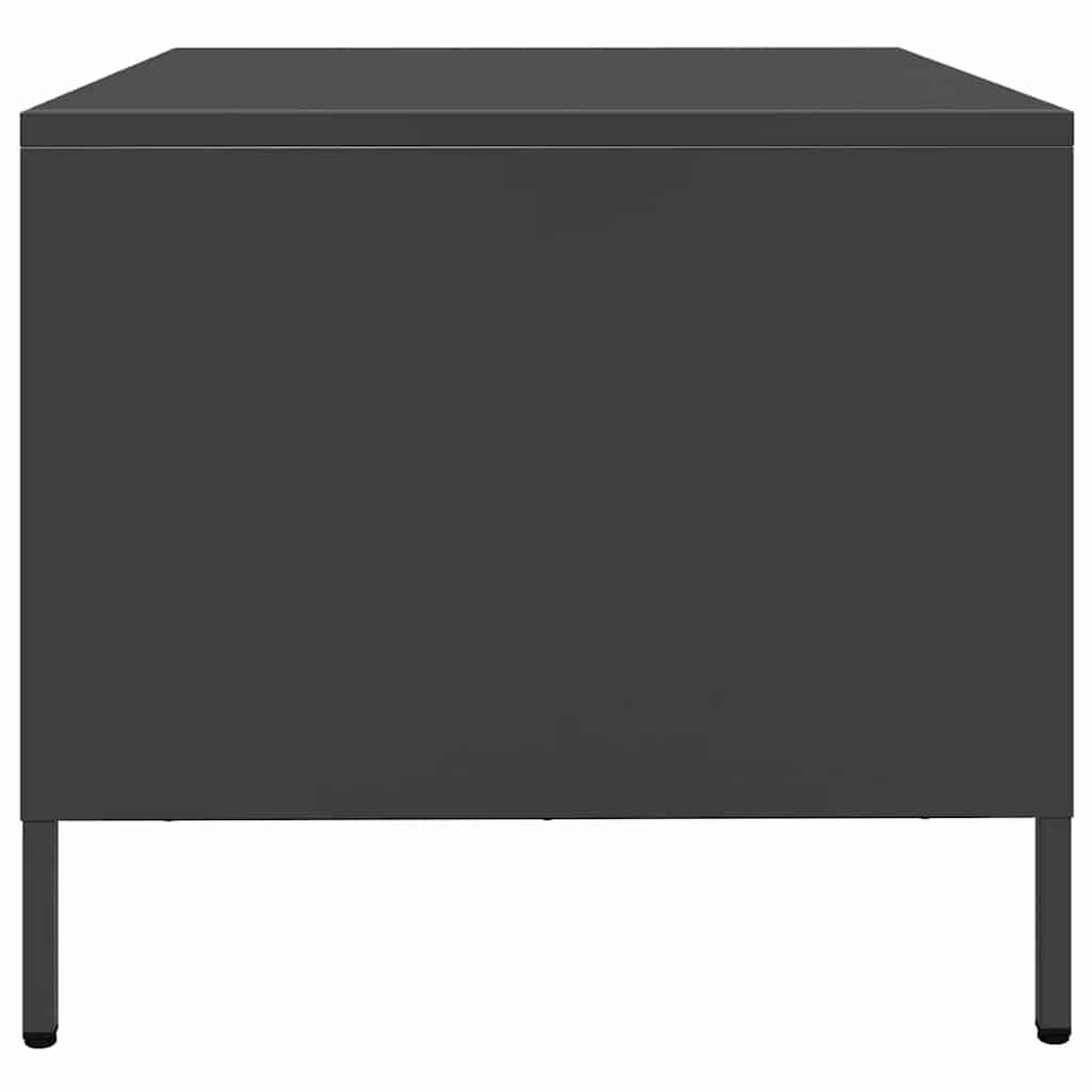 vidaXL Stolik kawowy, czarny, 68,5x50x43,5 cm, stal walcowana na zimno