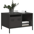 vidaXL Stolik kawowy, czarny, 68,5x50x43,5 cm, stal walcowana na zimno