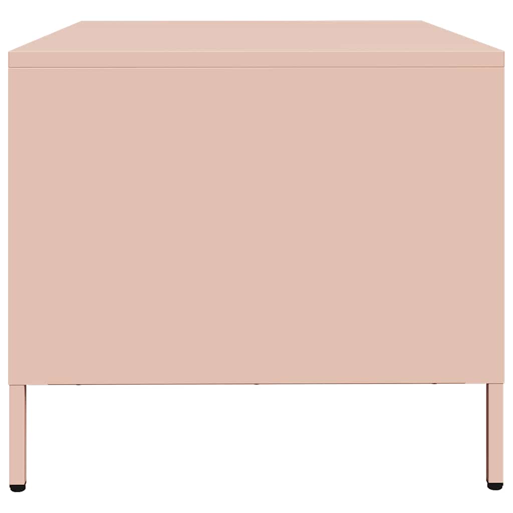vidaXL Szafka RTV, różowa, 68,5x50x43,5 cm, stal walcowana na zimno