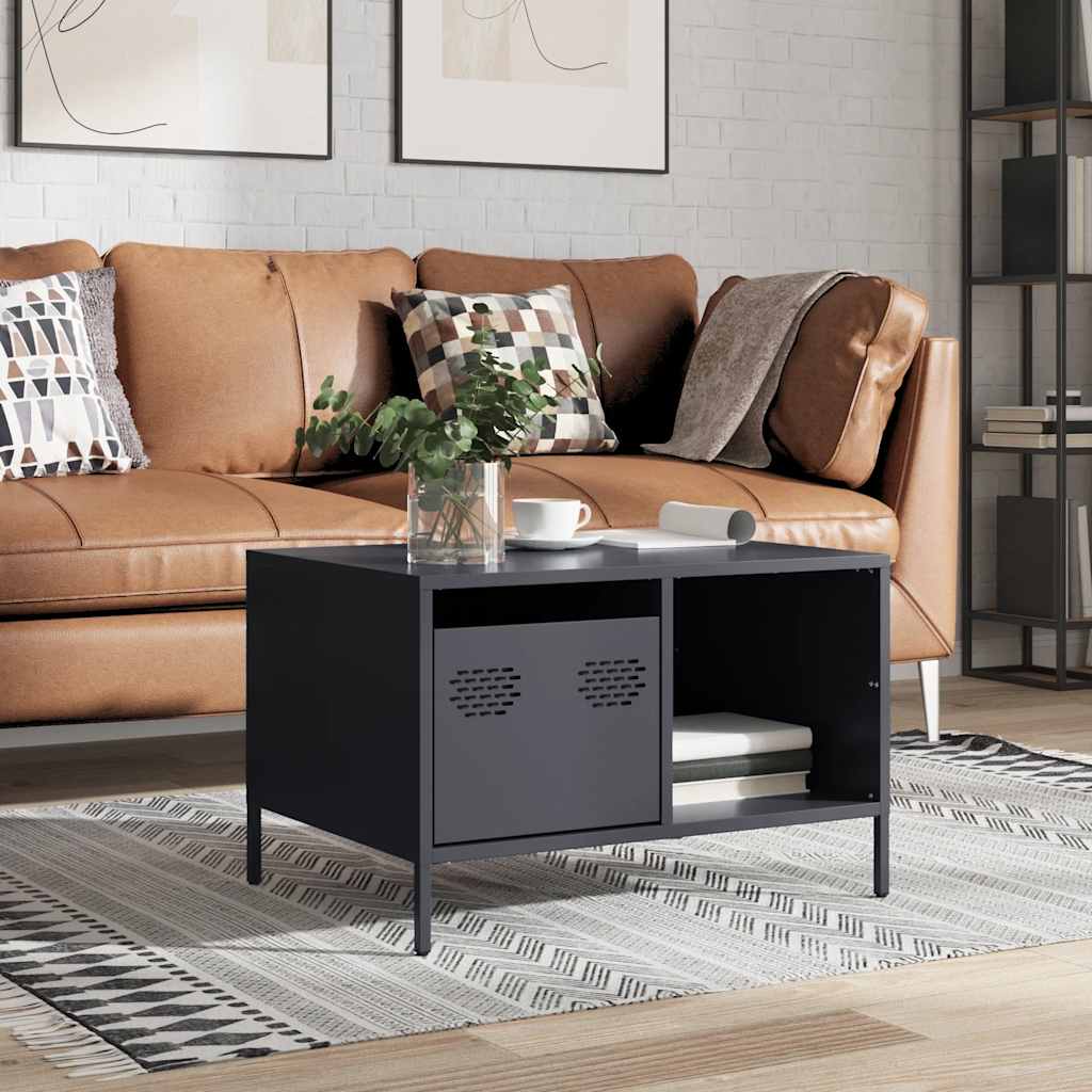 vidaXL Stolik kawowy antracyt 68,5x50x43,5 cm stal walcowana na zimno