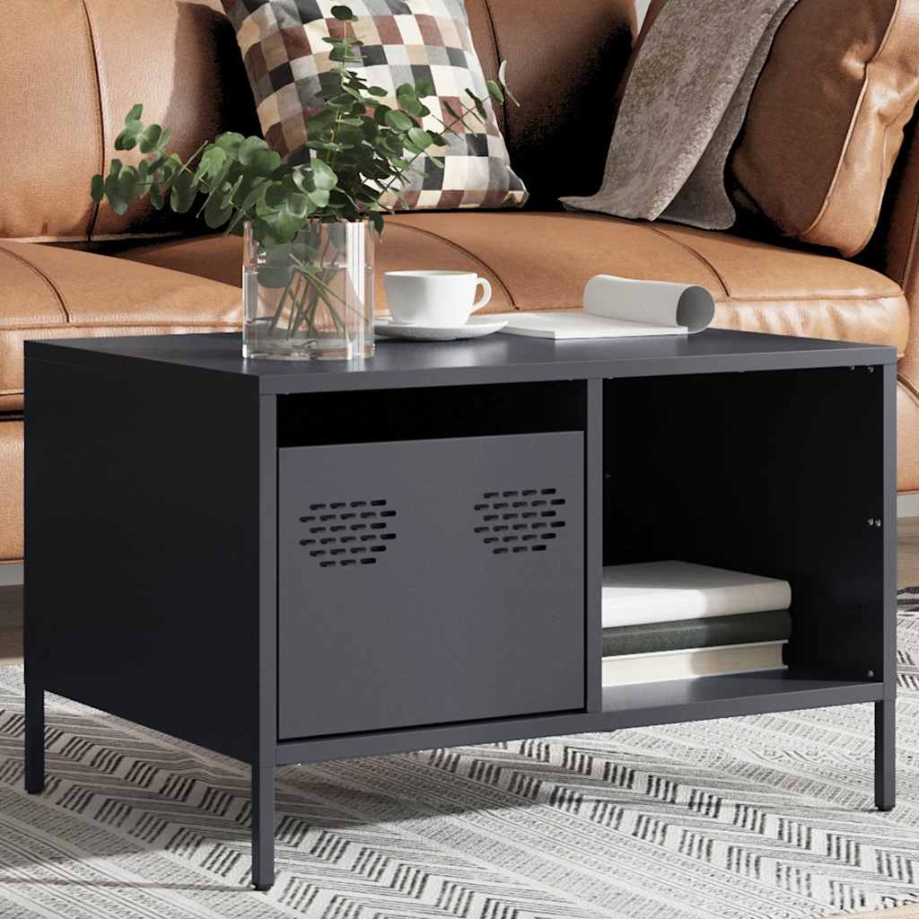vidaXL Stolik kawowy antracyt 68,5x50x43,5 cm stal walcowana na zimno