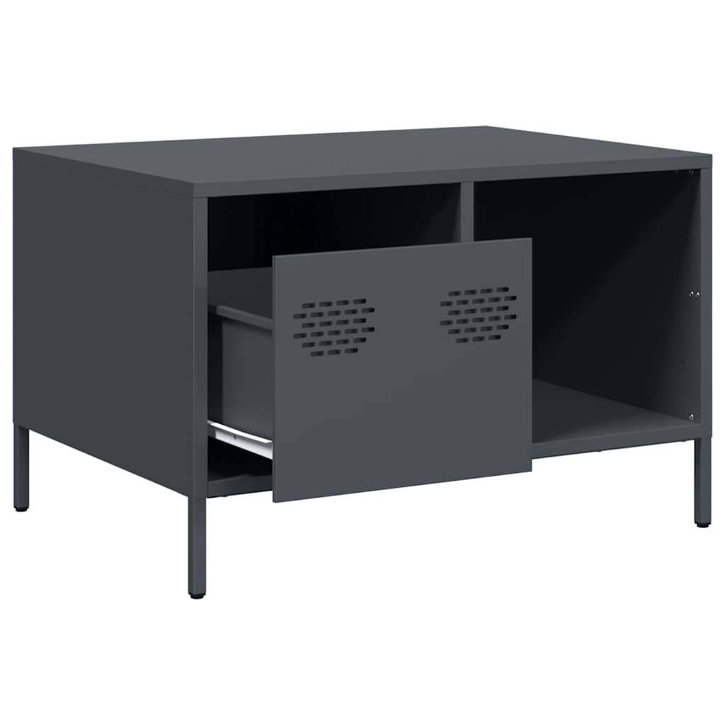 vidaXL Stolik kawowy antracyt 68,5x50x43,5 cm stal walcowana na zimno
