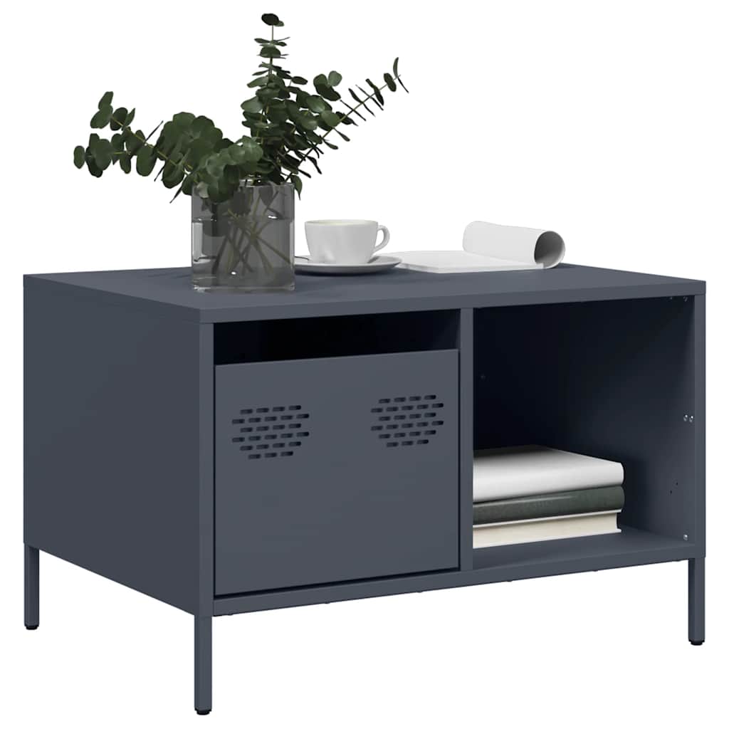 vidaXL Stolik kawowy antracyt 68,5x50x43,5 cm stal walcowana na zimno