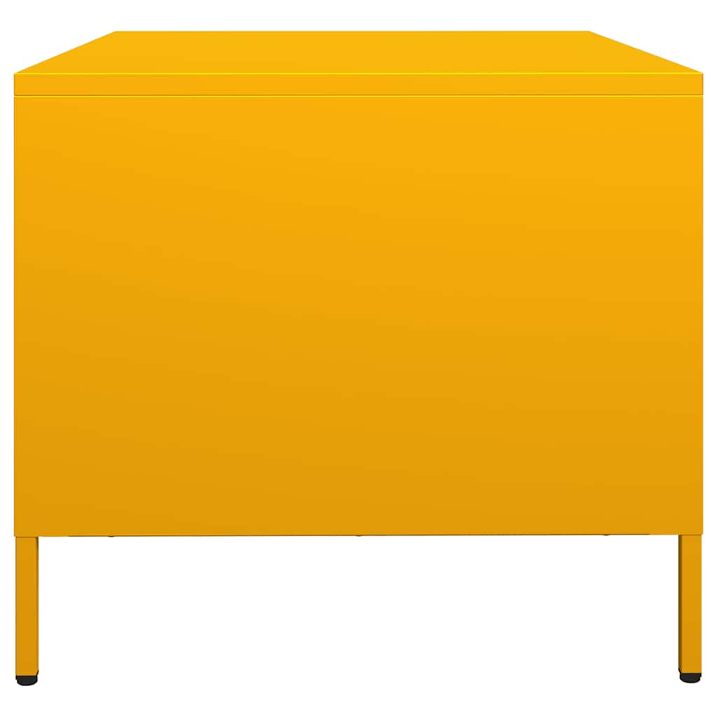vidaXL Stolik kawowy musztarda 68,5x50x43,5 cm stal walcowana na zimno