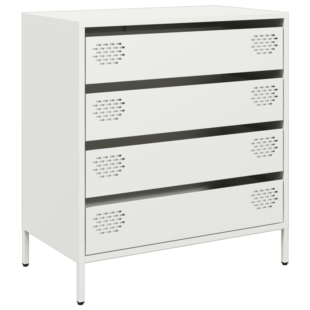 vidaXL Szafka, biała, 68x39x73,5 cm, stal walcowana na zimno