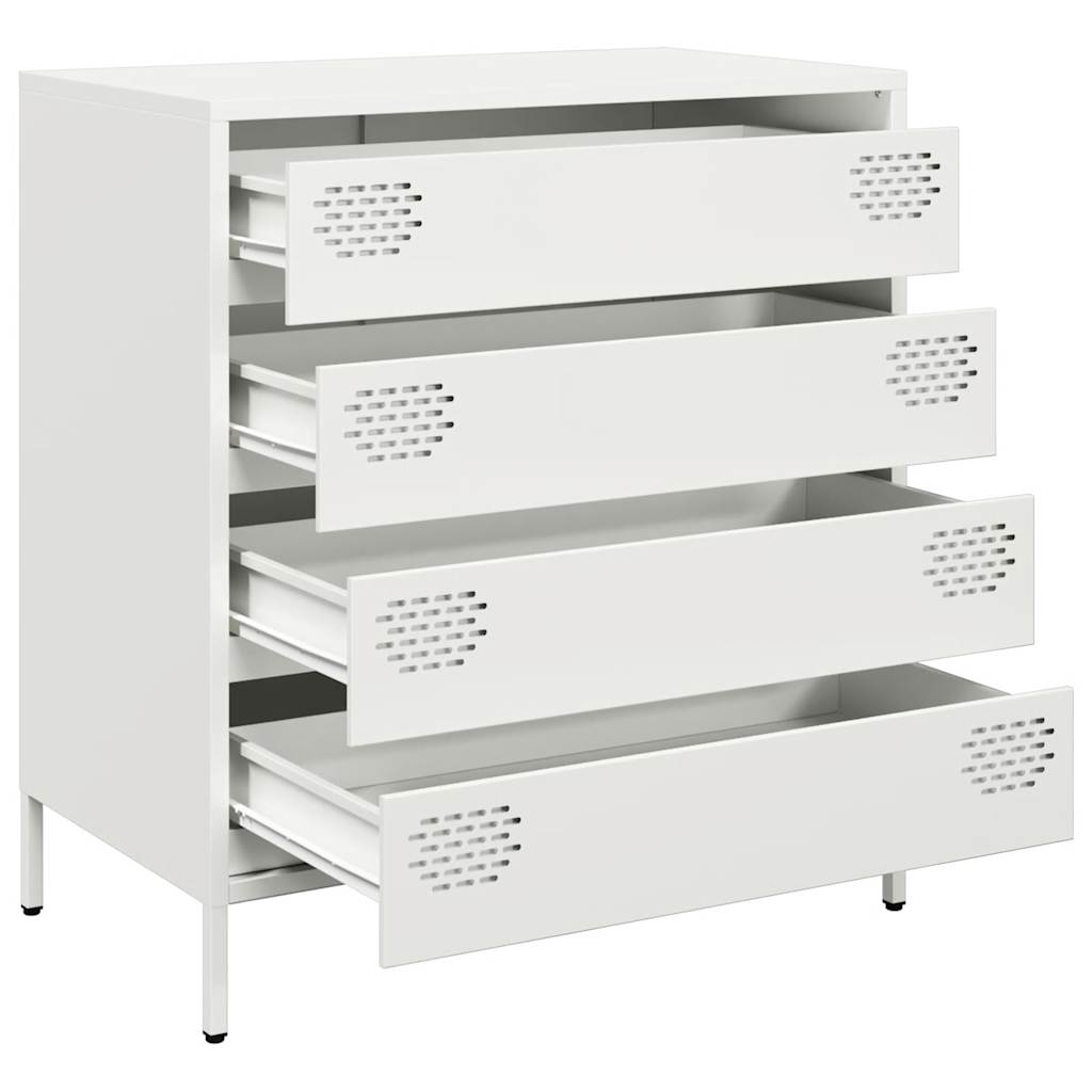 vidaXL Szafka, biała, 68x39x73,5 cm, stal walcowana na zimno
