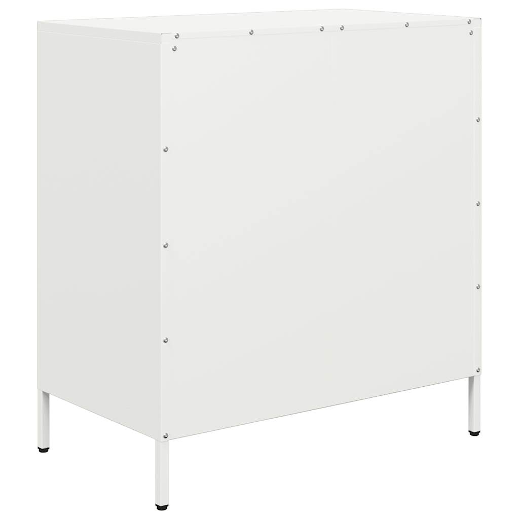 vidaXL Szafka, biała, 68x39x73,5 cm, stal walcowana na zimno
