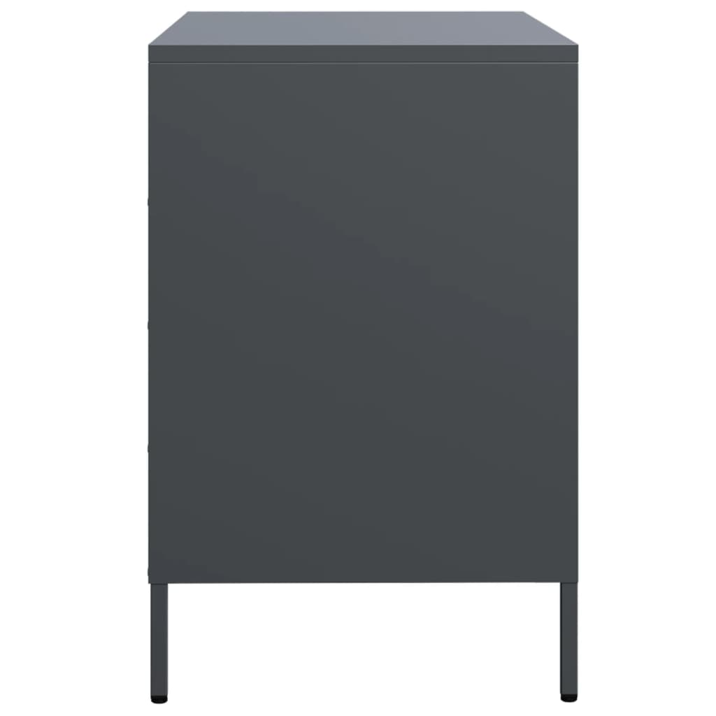 vidaXL Szafka, antracytowa, 68x39x58,5 cm, stal walcowana na zimno