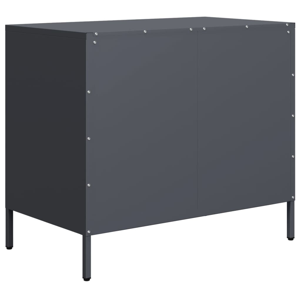 vidaXL Szafka, antracytowa, 68x39x58,5 cm, stal walcowana na zimno