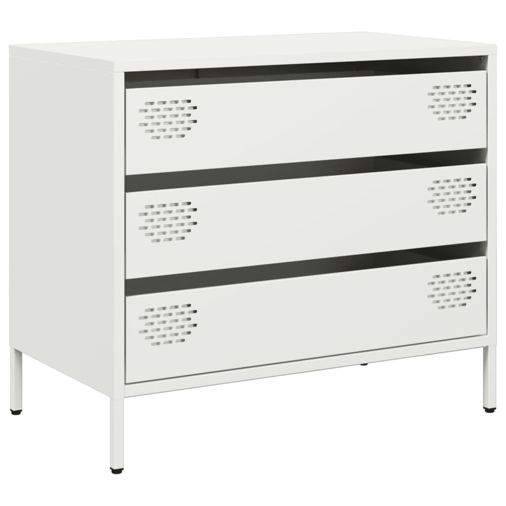 vidaXL Szafka, biała, 68x39x58,5 cm, stal walcowana na zimno