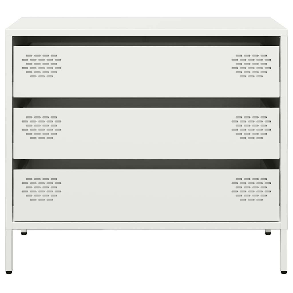 vidaXL Szafka, biała, 68x39x58,5 cm, stal walcowana na zimno