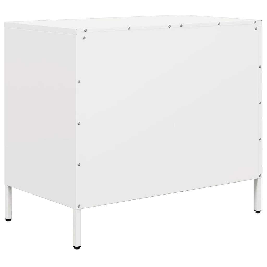 vidaXL Szafka, biała, 68x39x58,5 cm, stal walcowana na zimno