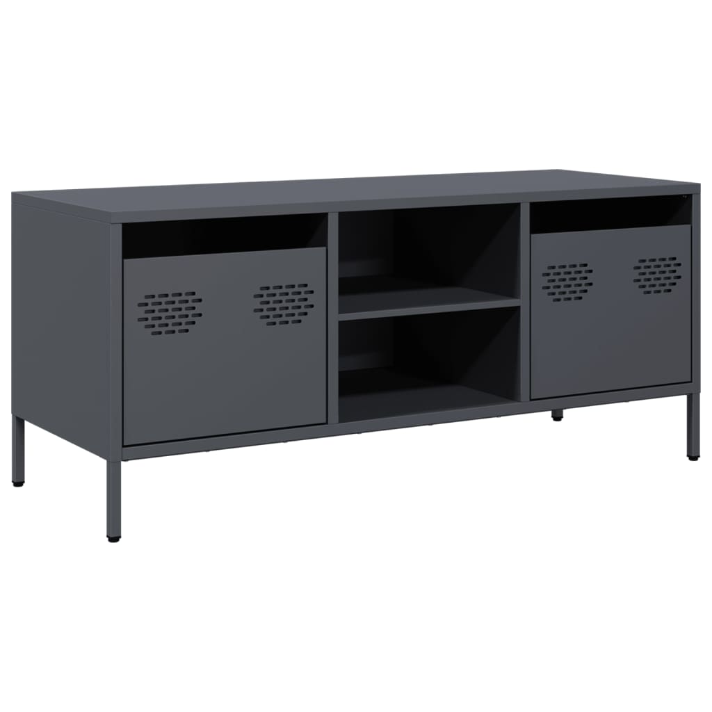vidaXL Szafka RTV, antracyt, 101,5x39x43,5 cm, stal walcowana na zimno
