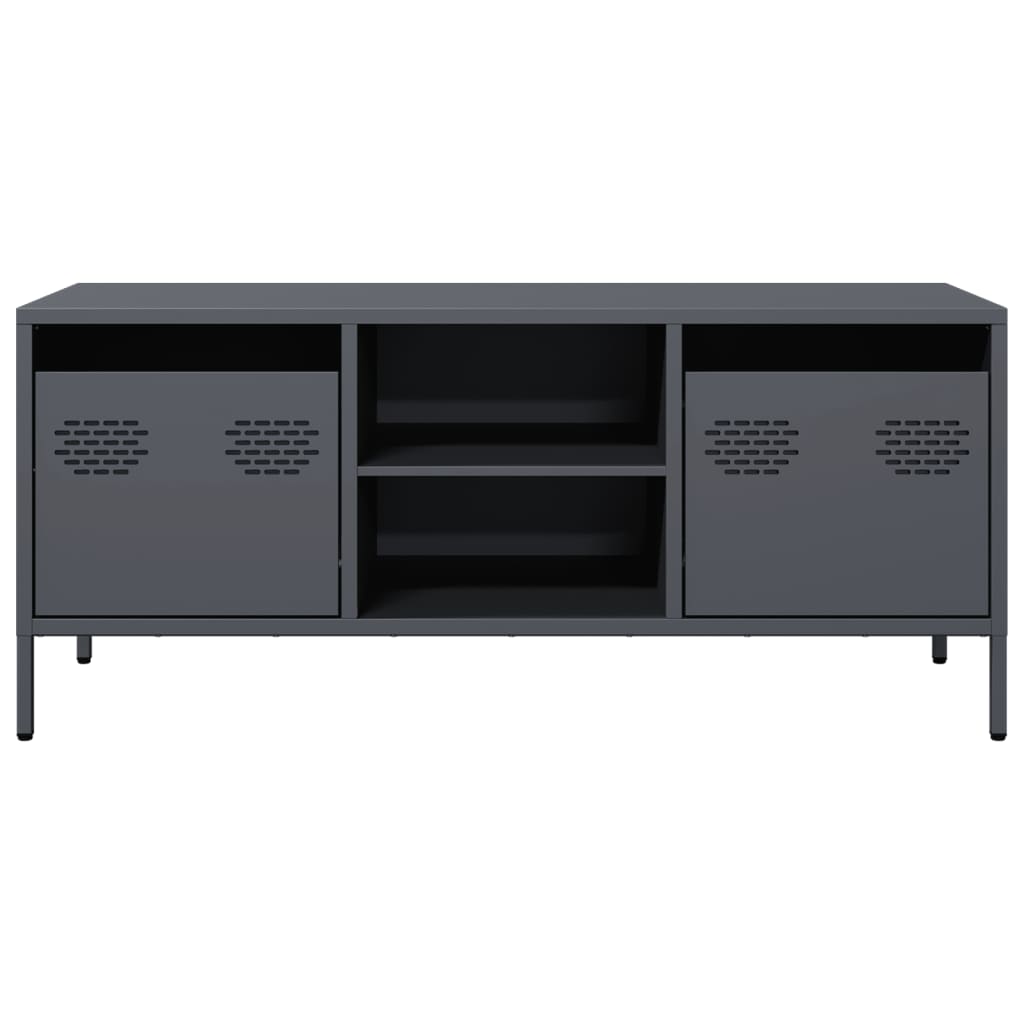 vidaXL Szafka RTV, antracyt, 101,5x39x43,5 cm, stal walcowana na zimno