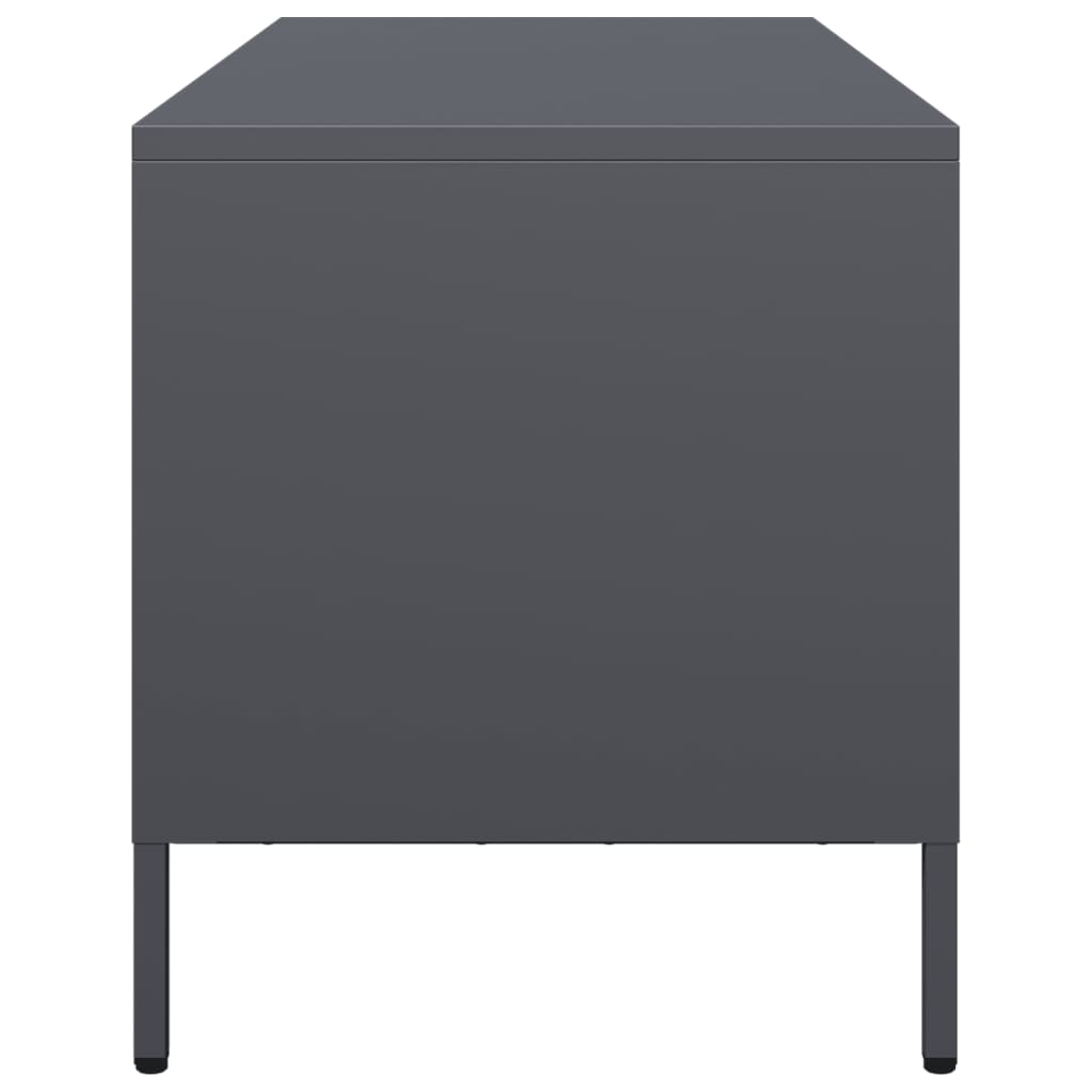 vidaXL Szafka RTV, antracyt, 101,5x39x43,5 cm, stal walcowana na zimno