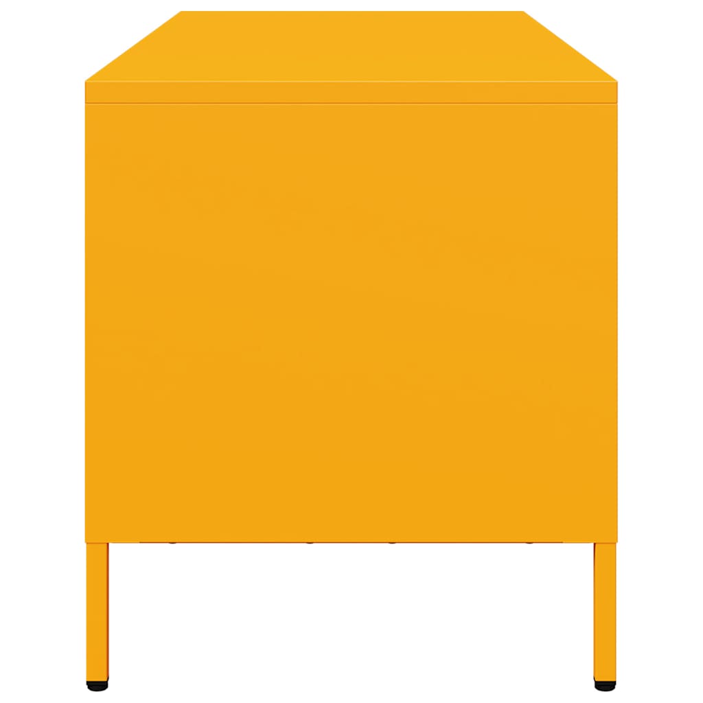 vidaXL Szafka RTV, żółta, 101,5x39x43,5 cm, stal walcowana na zimno
