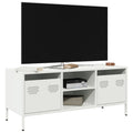 vidaXL Szafka RTV, biała, 101,5x39x43,5 cm, stal walcowana na zimno
