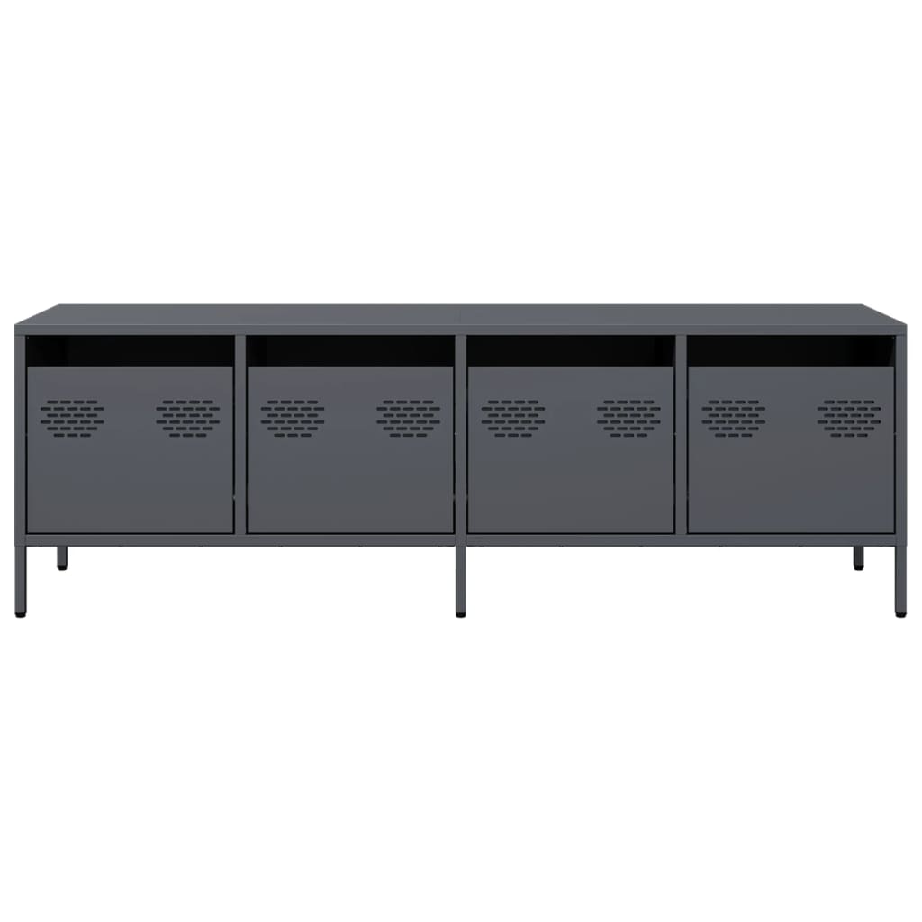 vidaXL Szafka RTV, antracyt, 135x39x43,5 cm, stal walcowana na zimno