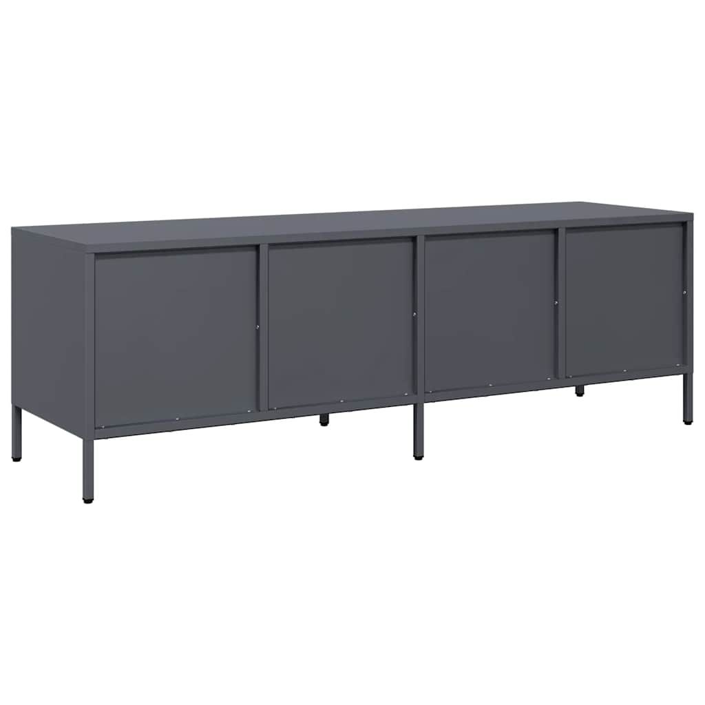 vidaXL Szafka RTV, antracyt, 135x39x43,5 cm, stal walcowana na zimno
