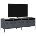 vidaXL Szafka RTV, antracyt, 135x39x43,5 cm, stal walcowana na zimno