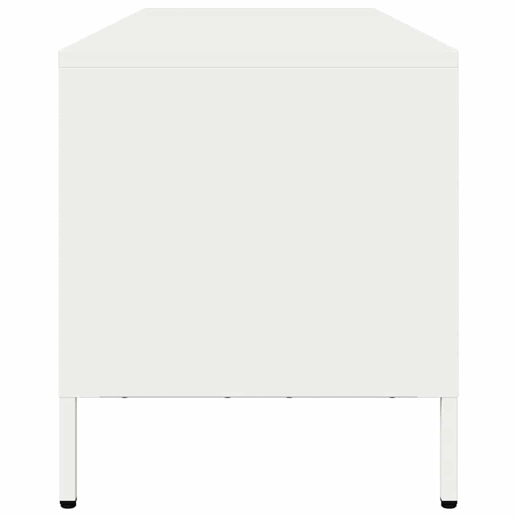 vidaXL Szafka RTV, biała, 135x39x43,5 cm, stal walcowana na zimno