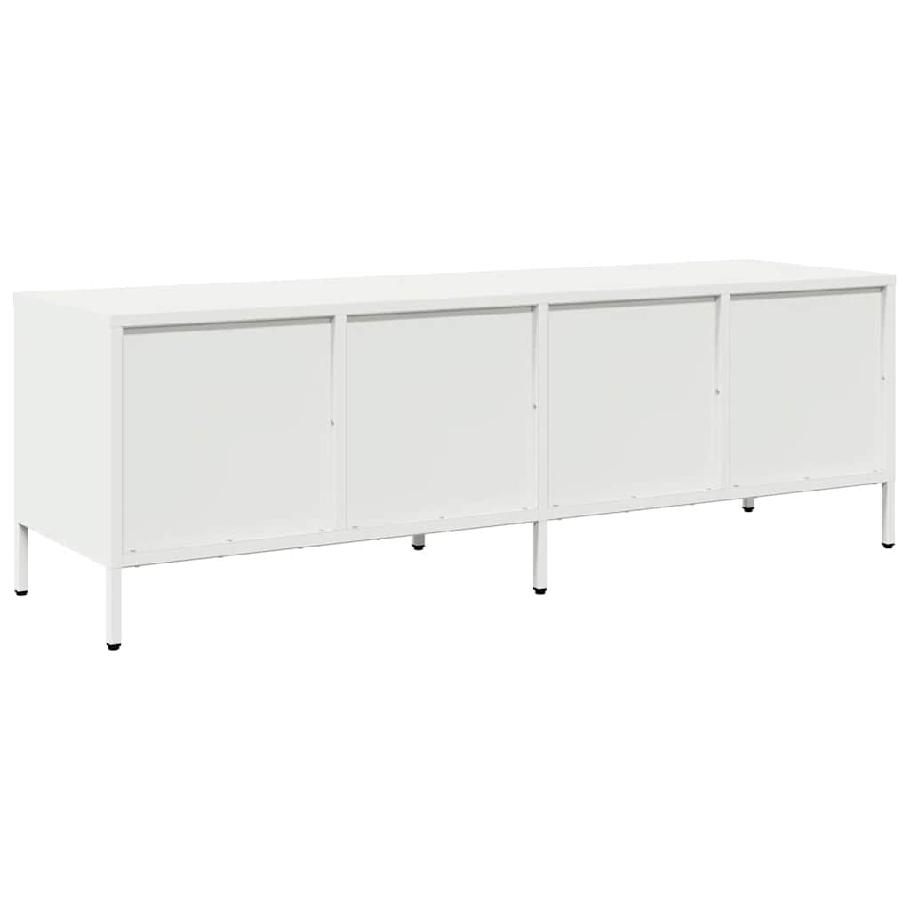 vidaXL Szafka RTV, biała, 135x39x43,5 cm, stal walcowana na zimno