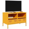 vidaXL Szafka RTV, musztardowa, 68x39x43,5 cm, stal walcowana na zimno