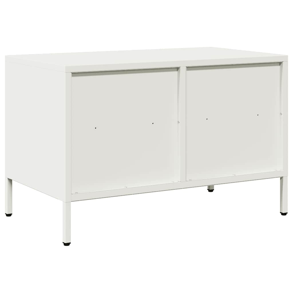 vidaXL Szafka RTV, biała, 68x39x43,5 cm, stal walcowana na zimno