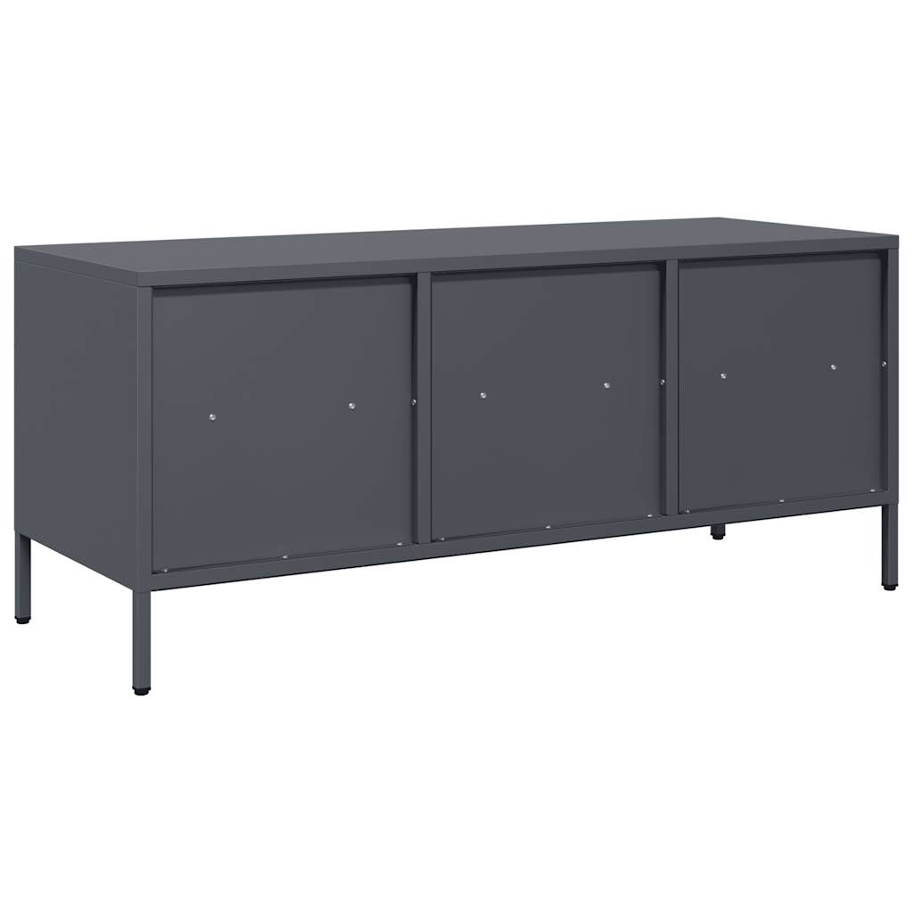 vidaXL Szafka RTV, antracyt, 101,5x39x43,5 cm, stal walcowana na zimno