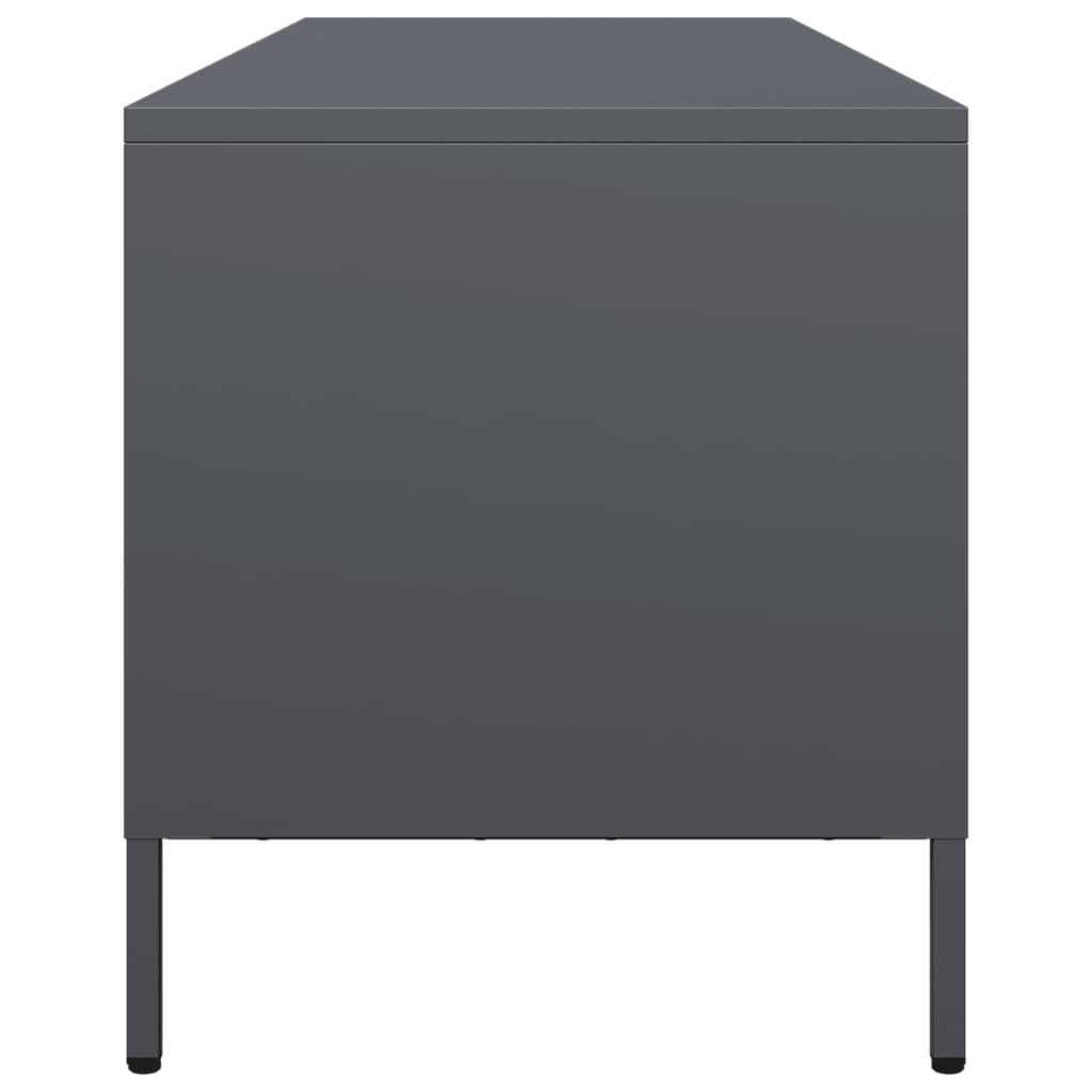 vidaXL Szafka RTV, antracyt, 135x39x43,5 cm, stal walcowana na zimno