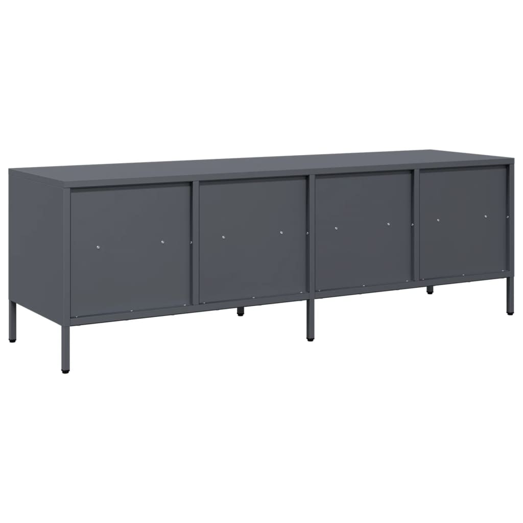 vidaXL Szafka RTV, antracyt, 135x39x43,5 cm, stal walcowana na zimno