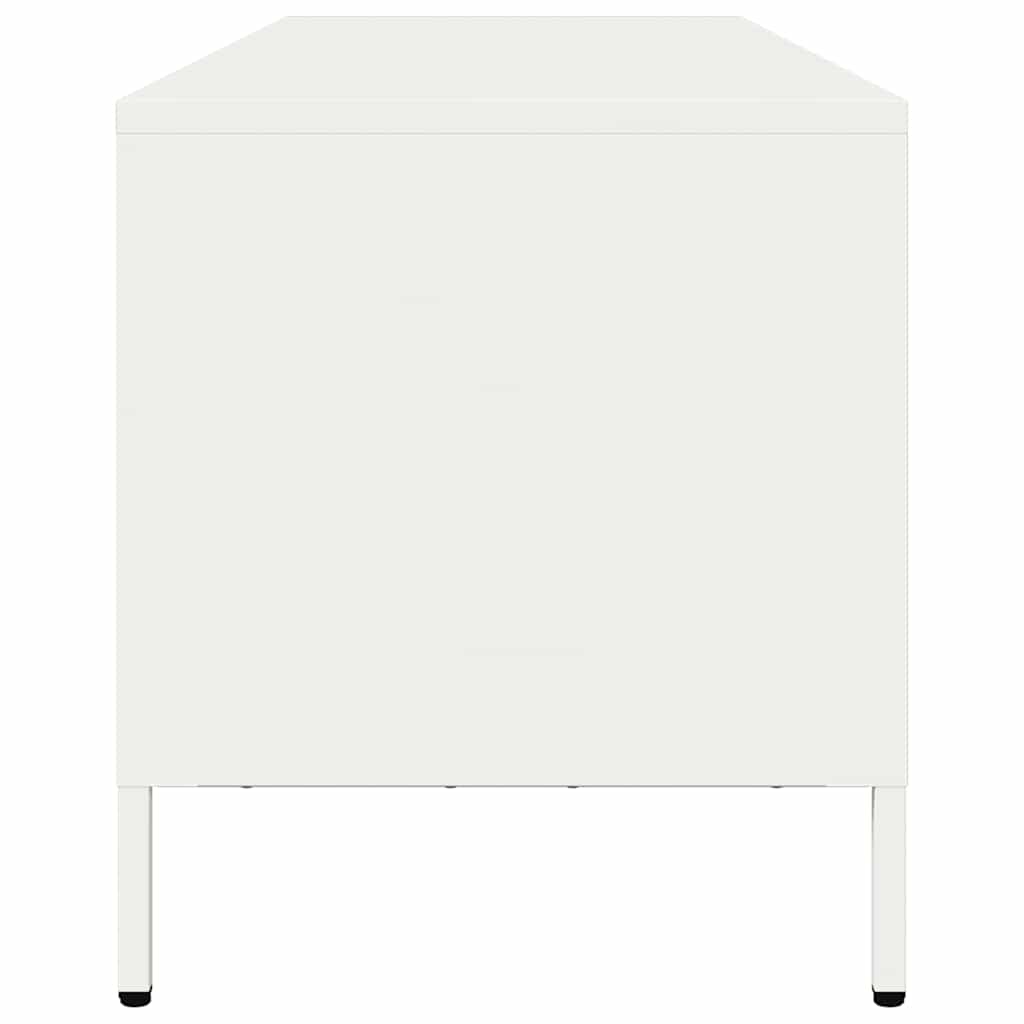 vidaXL Szafka RTV, biała, 135x39x43,5 cm, stal walcowana na zimno