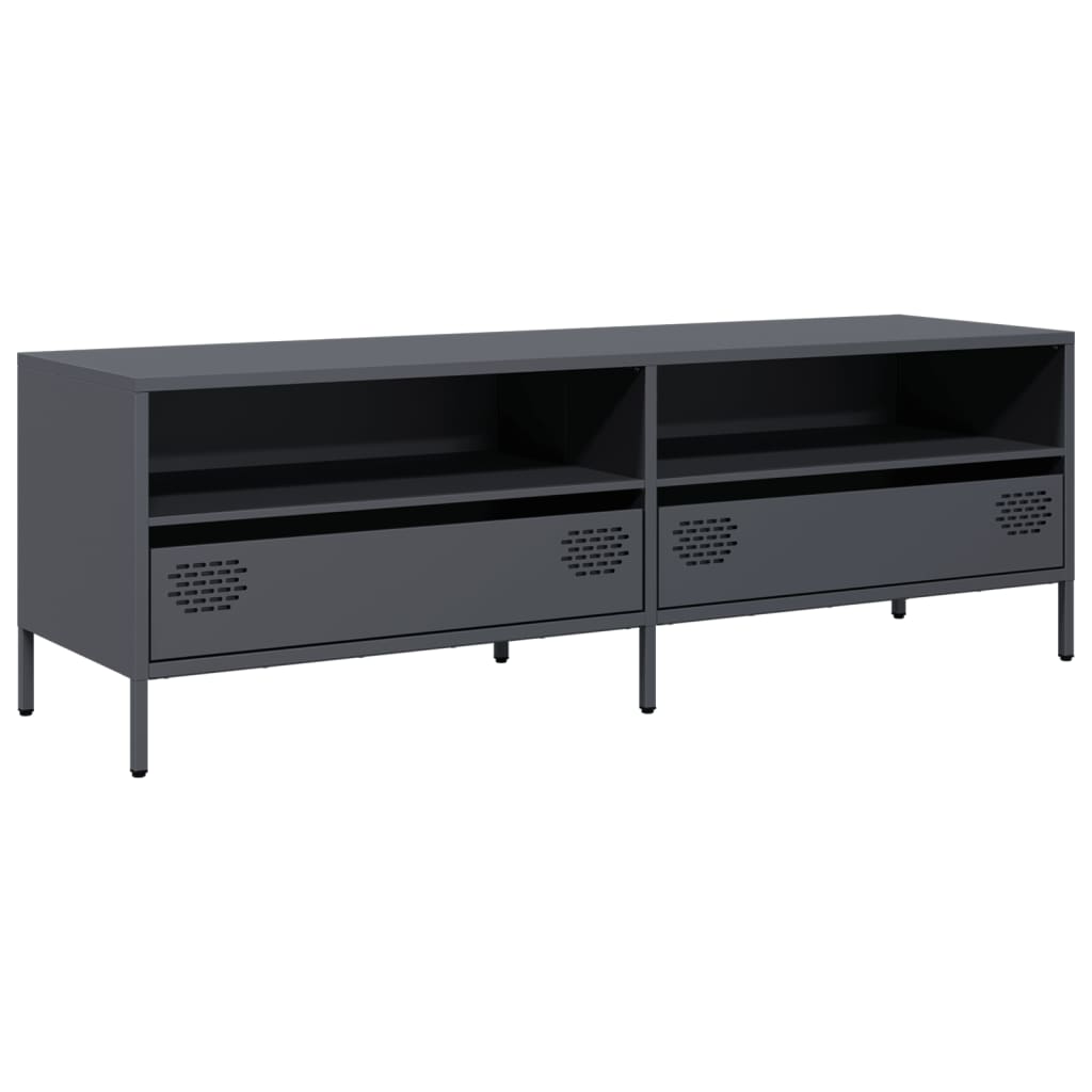 vidaXL Szafka RTV, antracyt, 135x39x43,5 cm, stal walcowana na zimno
