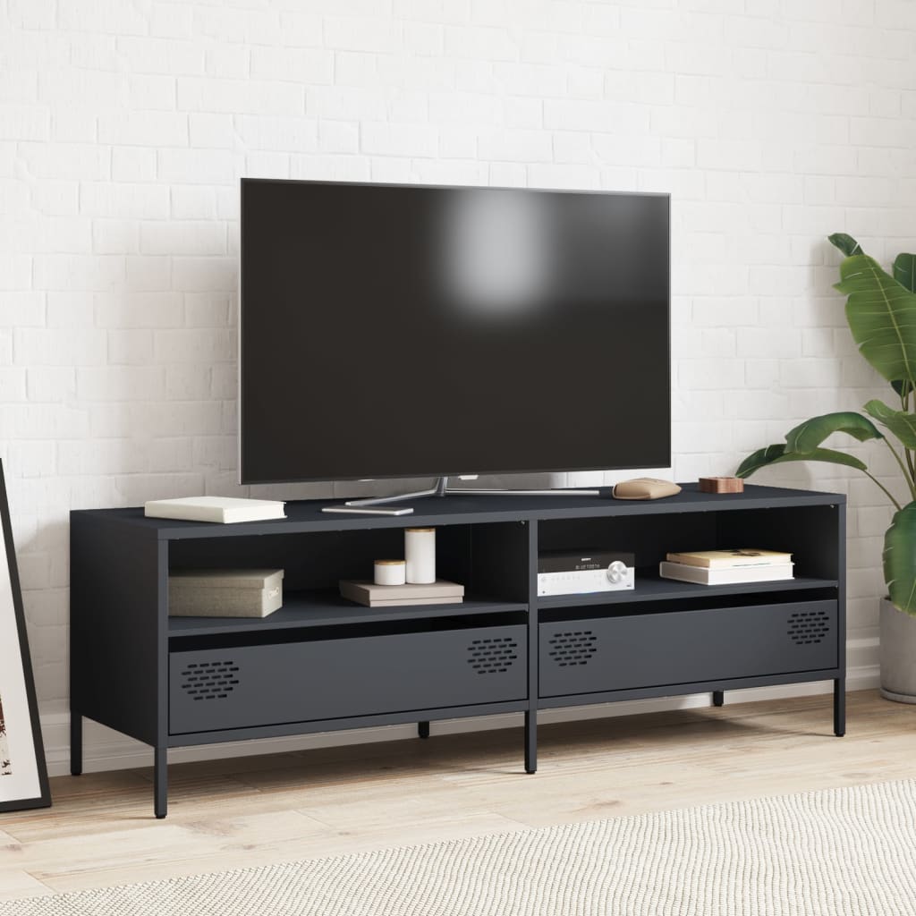 vidaXL Szafka RTV, antracyt, 135x39x43,5 cm, stal walcowana na zimno