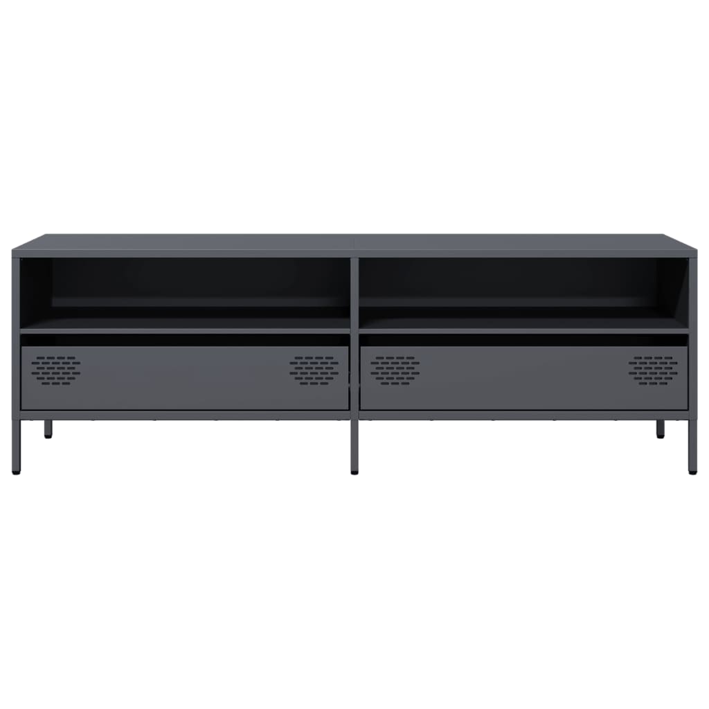 vidaXL Szafka RTV, antracyt, 135x39x43,5 cm, stal walcowana na zimno