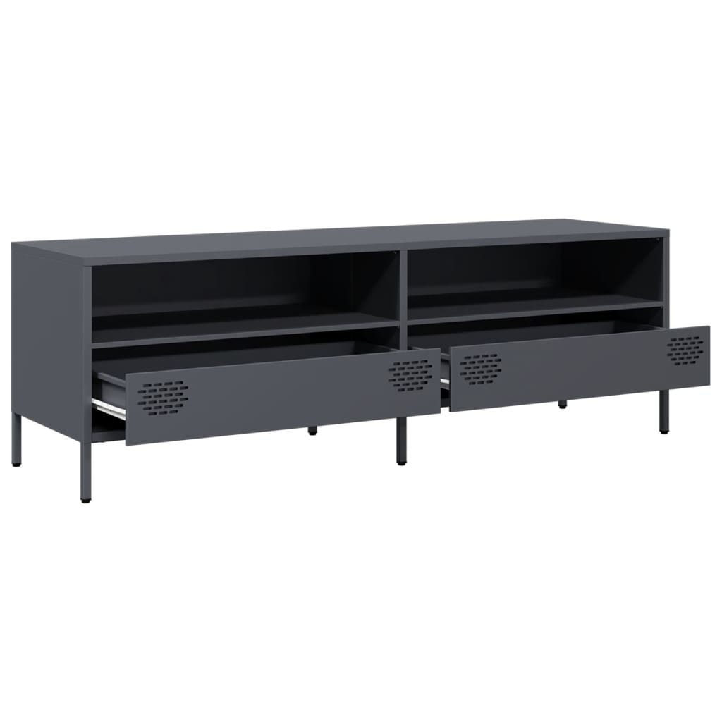 vidaXL Szafka RTV, antracyt, 135x39x43,5 cm, stal walcowana na zimno