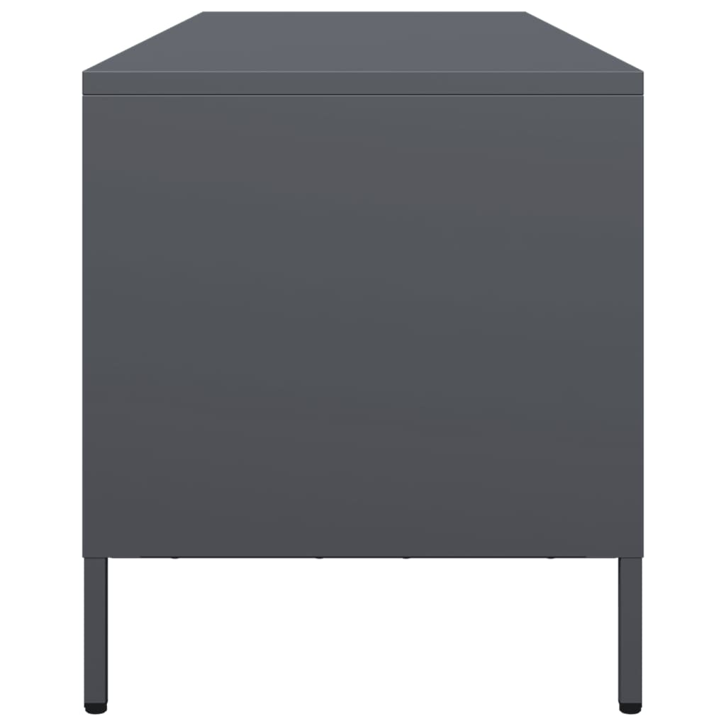 vidaXL Szafka RTV, antracyt, 135x39x43,5 cm, stal walcowana na zimno