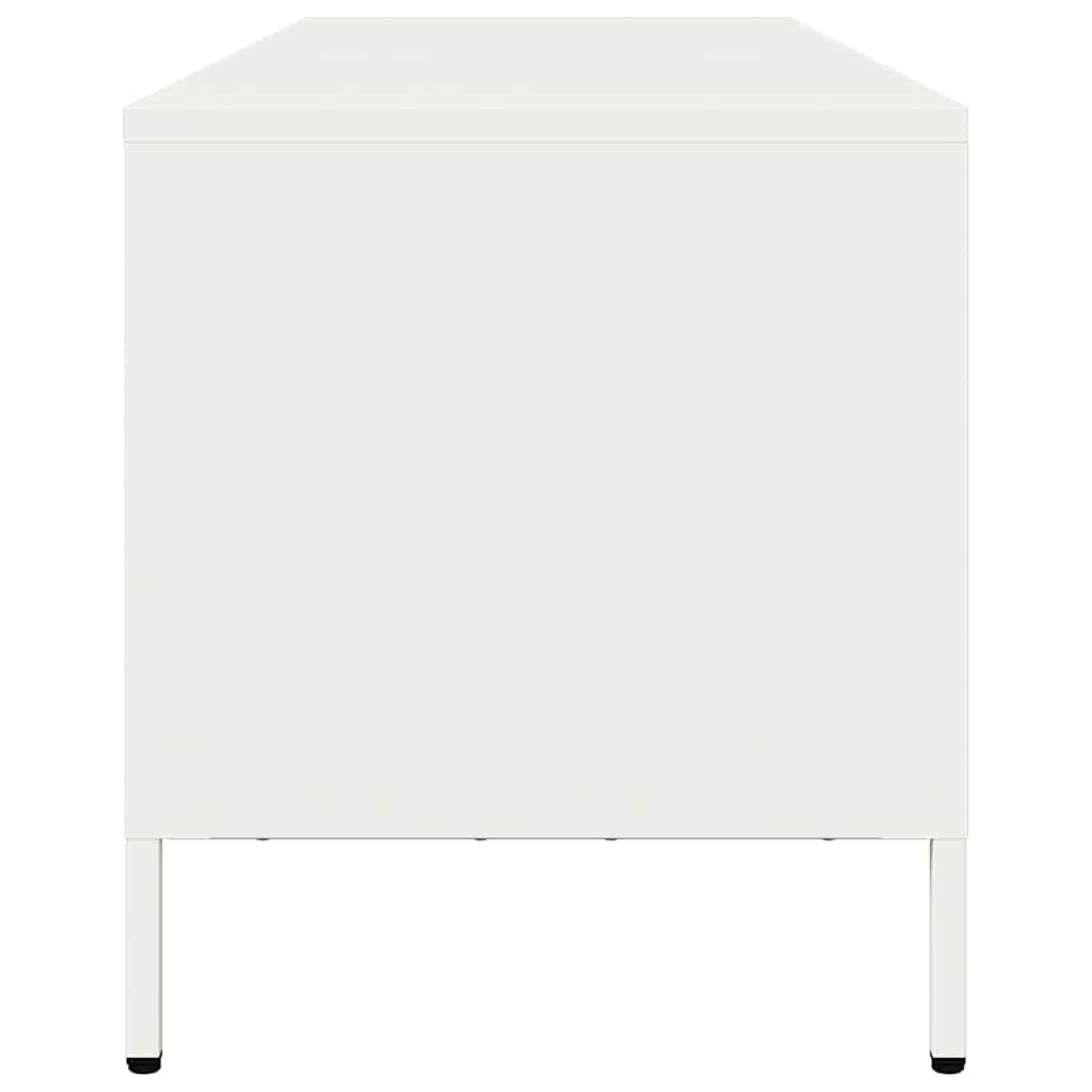 vidaXL Szafka RTV, biała, 135x39x43,5 cm, stal walcowana na zimno