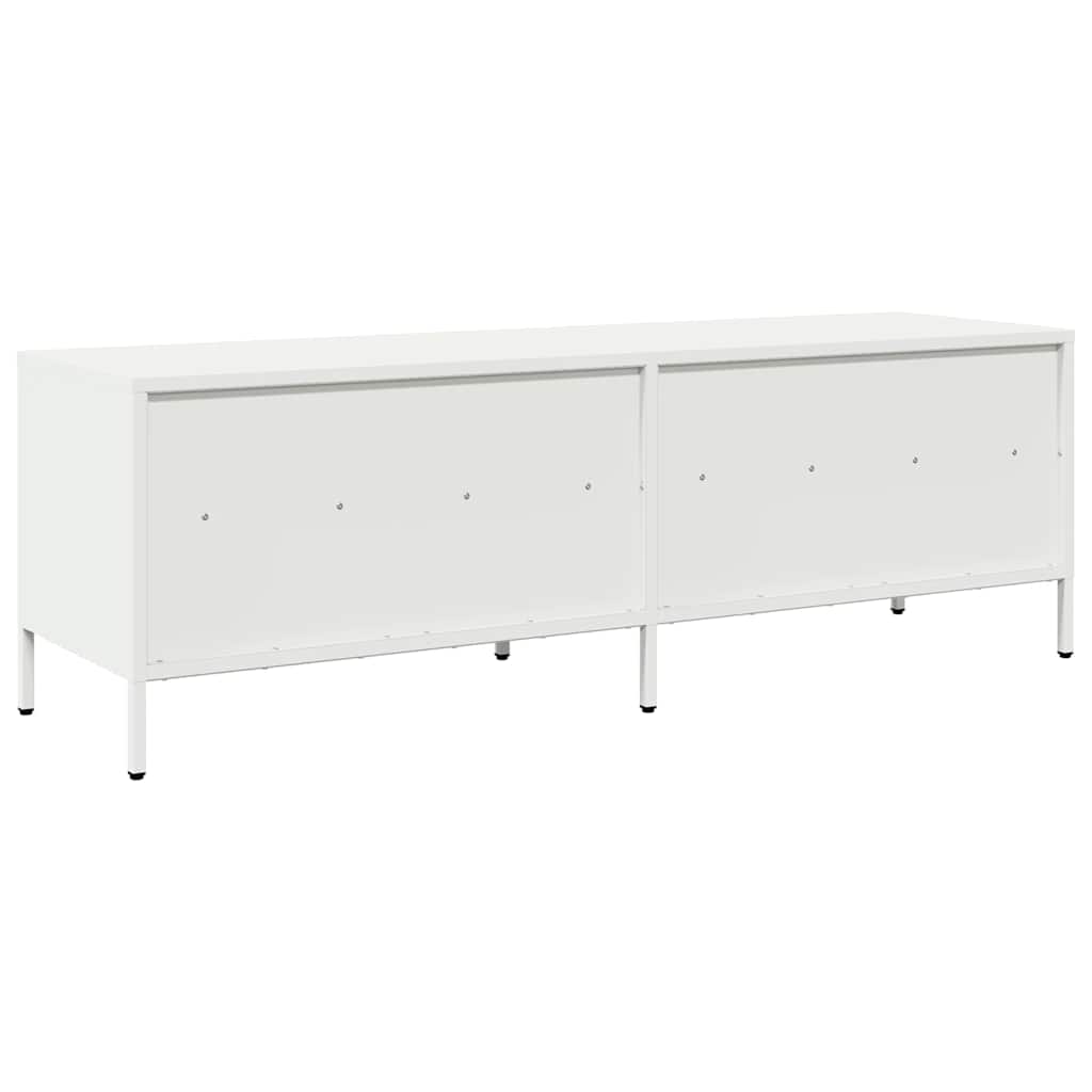 vidaXL Szafka RTV, biała, 135x39x43,5 cm, stal walcowana na zimno