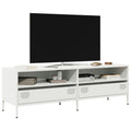 vidaXL Szafka RTV, biała, 135x39x43,5 cm, stal walcowana na zimno