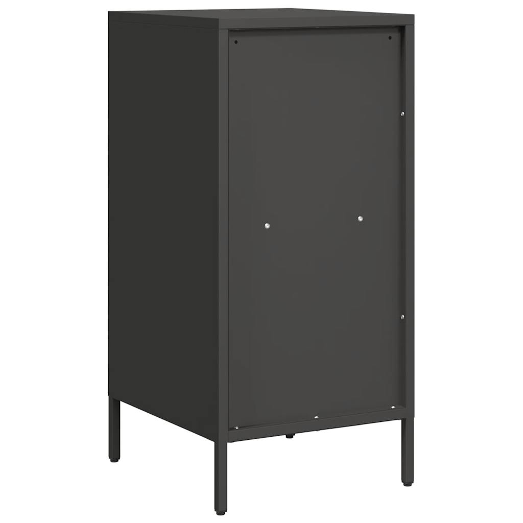 vidaXL Szafka, czarna, 35x39x73,5 cm, stal walcowana na zimno