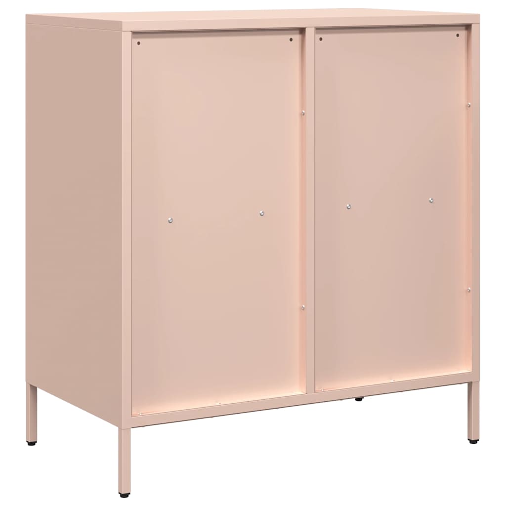 vidaXL Szafka, różowa, 68x39x73,5 cm, stal walcowana na zimno