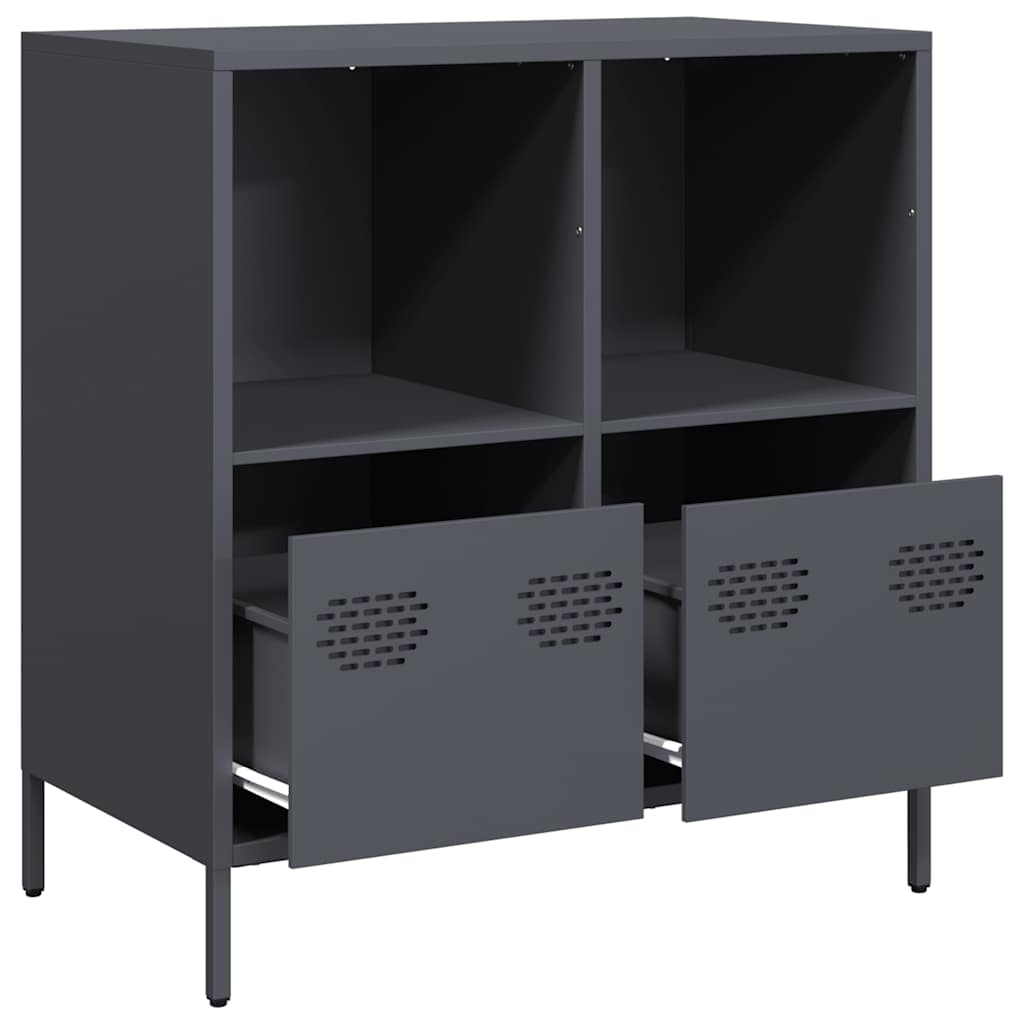 vidaXL Szafka, antracytowa, 68x39x73,5 cm, stal walcowana na zimno