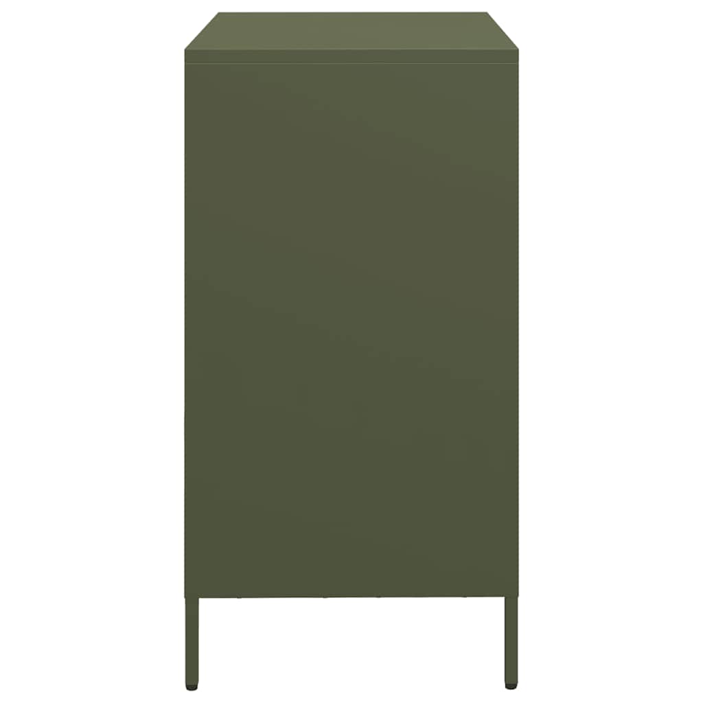 vidaXL Szafka, oliwkowa, 68x39x73,5 cm, stal walcowana na zimno