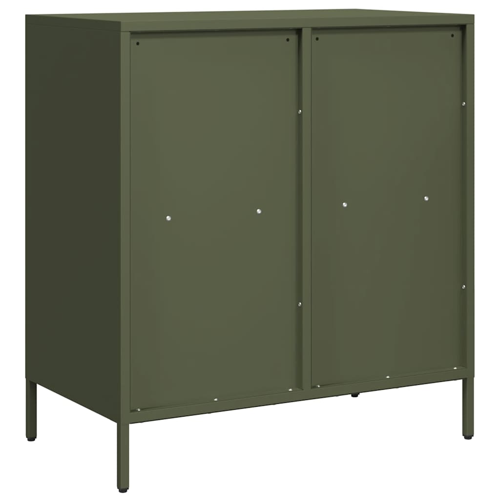 vidaXL Szafka, oliwkowa, 68x39x73,5 cm, stal walcowana na zimno