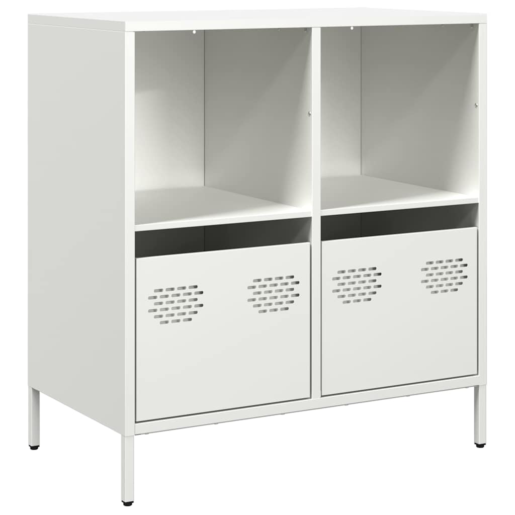 vidaXL Szafka, biała, 68x39x73,5 cm, stal walcowana na zimno