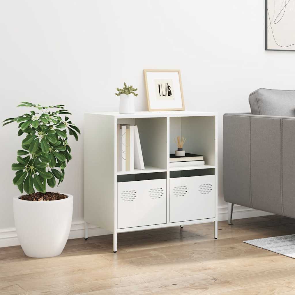 vidaXL Szafka, biała, 68x39x73,5 cm, stal walcowana na zimno